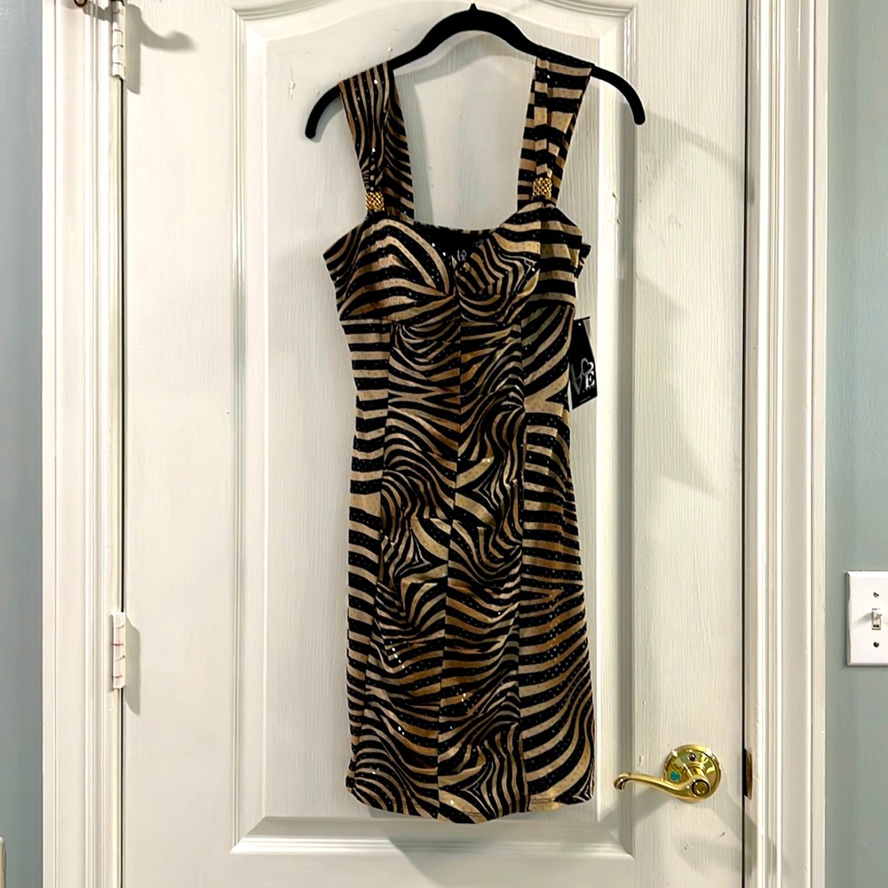 Love Tease Animal Print Cocktail Dress NEW with Tags